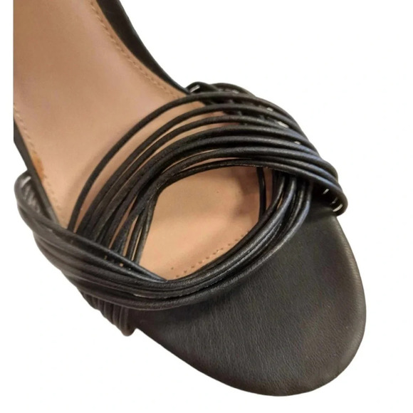 Brash Bkack Slingback Rope High Heels Size 8 - Picture 4 of 8